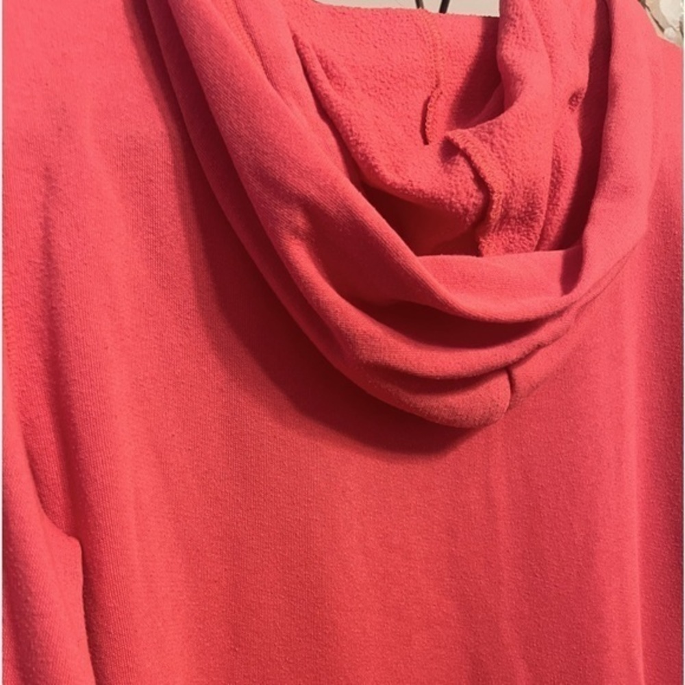 Med PINK Victoria’s Secret Zip Up Hoodie Hooded Sweatshirt Logo Light Jacket - Picture 4 of 5